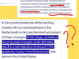 Heldere, speelse collage met diverse objecten gerelateerd aan tech en werk.